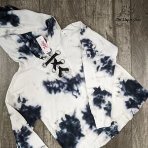 Justice Tie Dyed Long Sleeve Hoodie Size 8